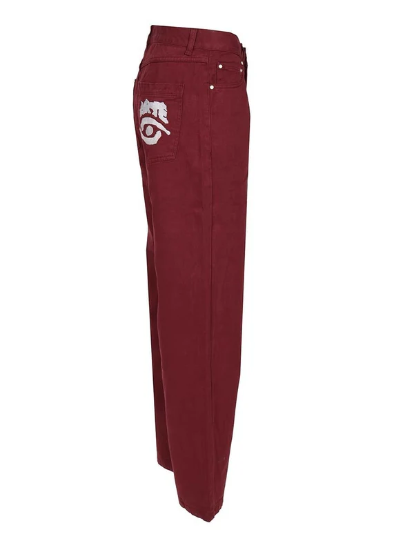Arte Burgundy Denim Pants - Image 3