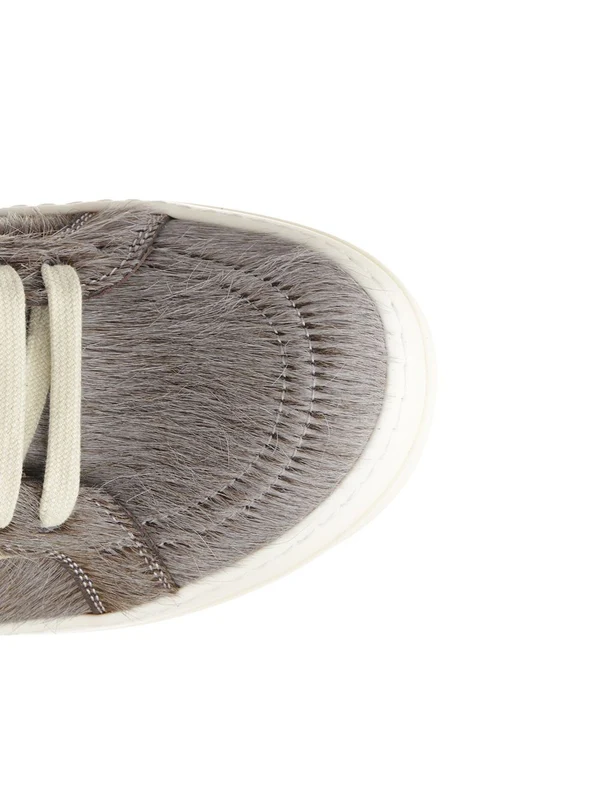 Rick Owens Grey Low Top Sneakers - Image 4