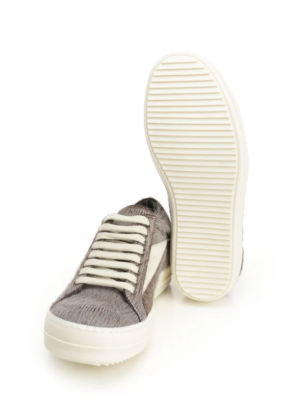 Rick Owens Grey Low Top Sneakers - Image 5