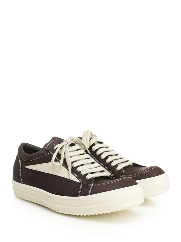 Rick Owens Brown Low Top Sneakers - Image 2