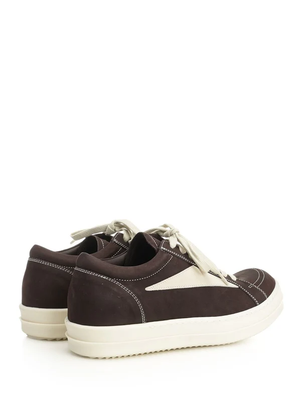 Rick Owens Brown Low Top Sneakers - Image 3