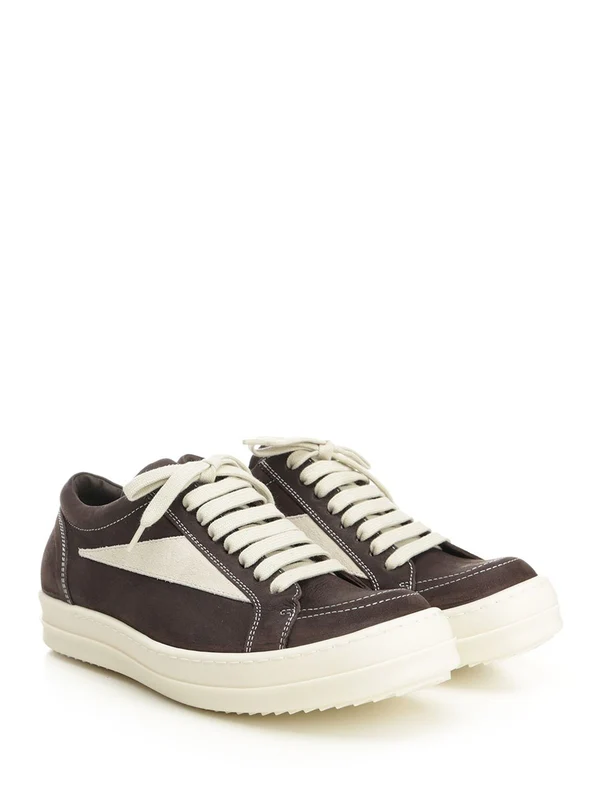 Rick Owens Brown Low Top Sneakers - Image 2