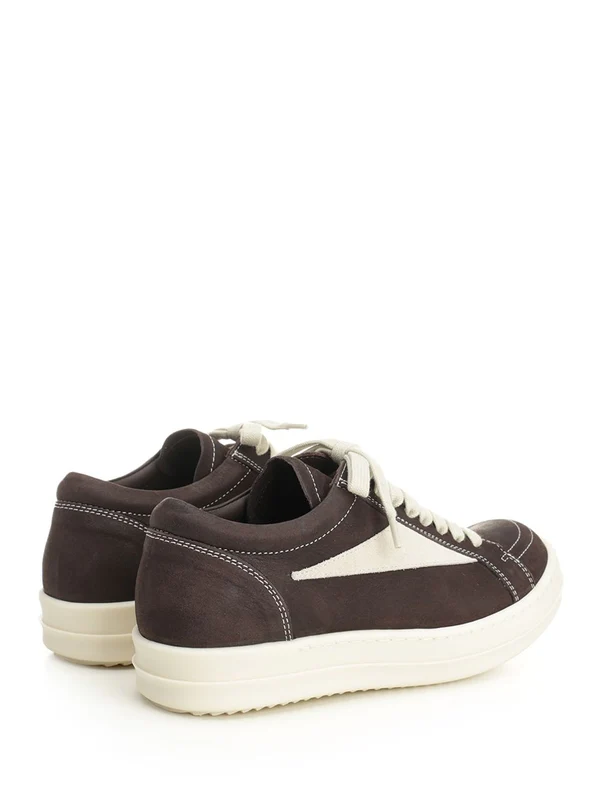 Rick Owens Brown Low Top Sneakers - Image 3