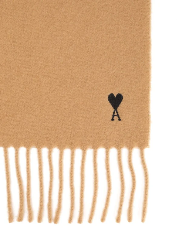 Ami Beige Wool Mufflers - Image 2