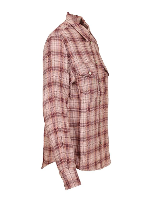 Isabel Marant Etoile Burgundy Checked Shirts & Blouses - Image 3