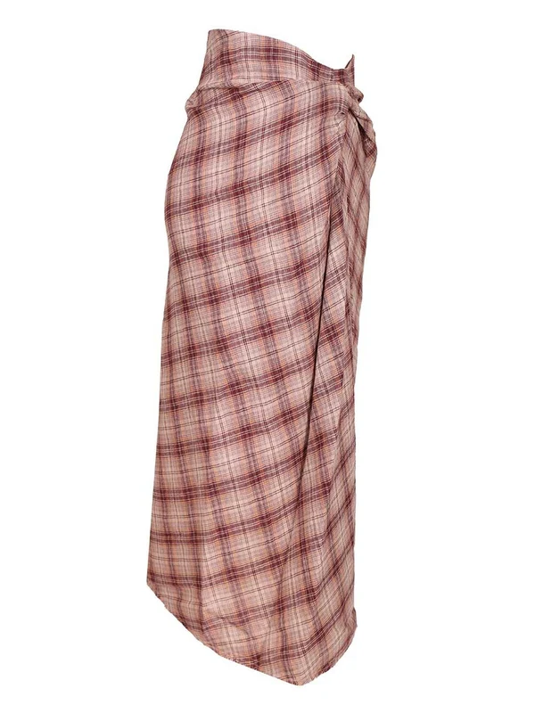 Isabel Marant Etoile Pink Checked Skirts - Image 3