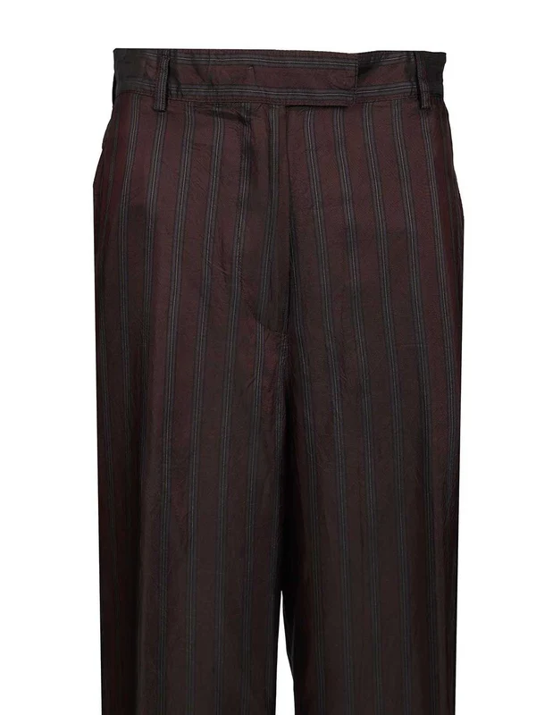 Dries Van Noten Burgundy Trousers - Image 4
