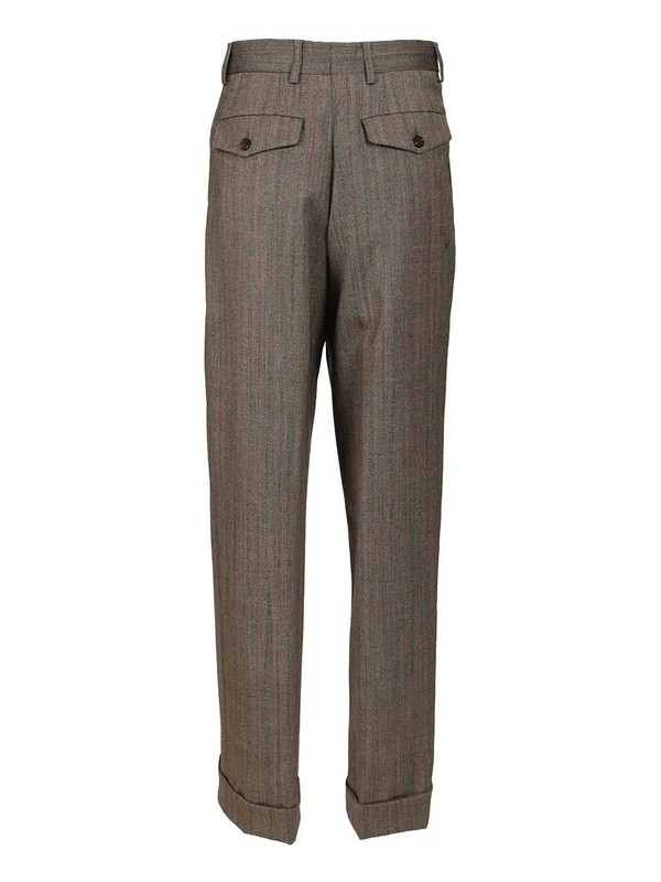 Dries Van Noten Grey Tailored Pants - Image 2