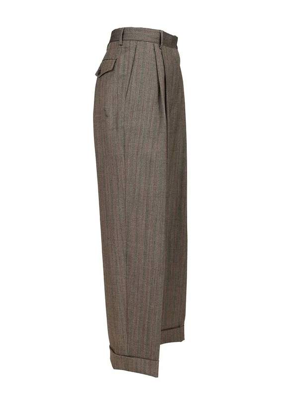 Dries Van Noten Grey Tailored Pants - Image 3