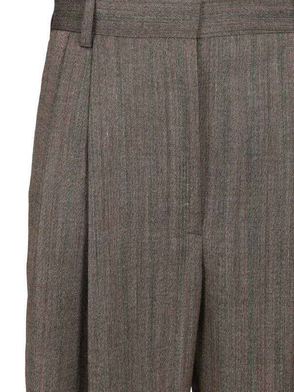 Dries Van Noten Grey Tailored Pants - Image 4