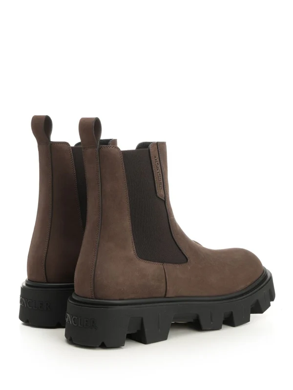 Moncler Brown Chelsea Boots - Image 3