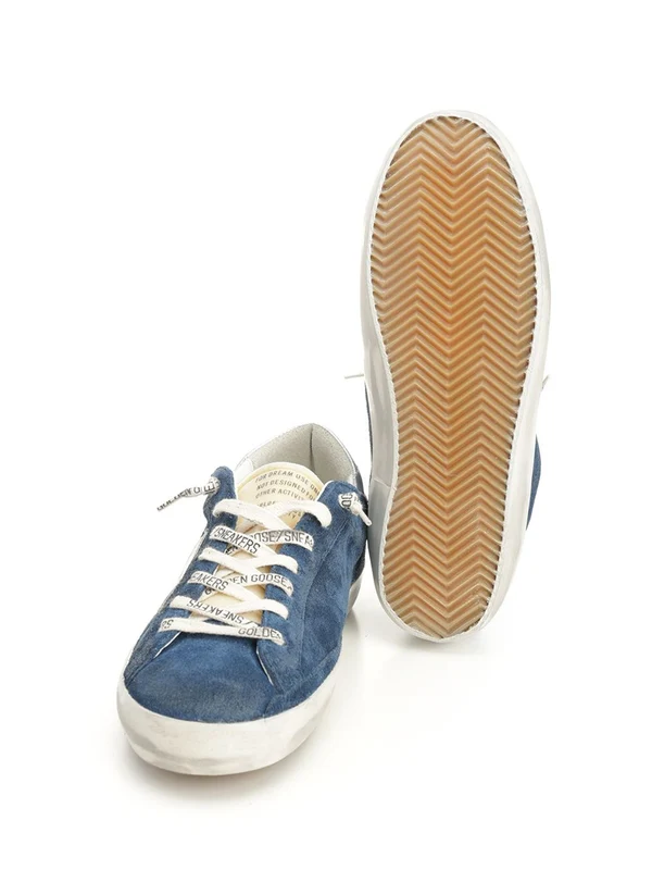 Golden Goose Blue Low Top Sneakers - Image 5