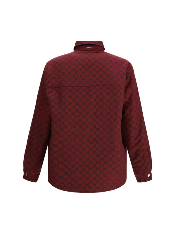 Gucci Navy Burgundy Shirts - Image 3