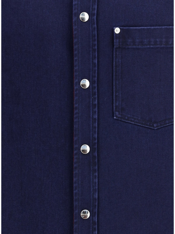 Gucci Navy Burgundy Shirts - Image 4
