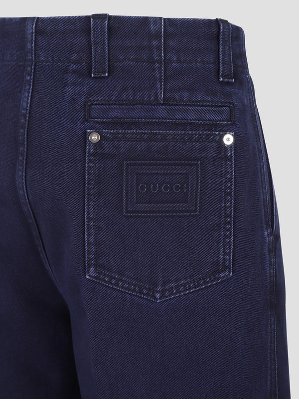 Gucci Navy Denim Pants - Image 3