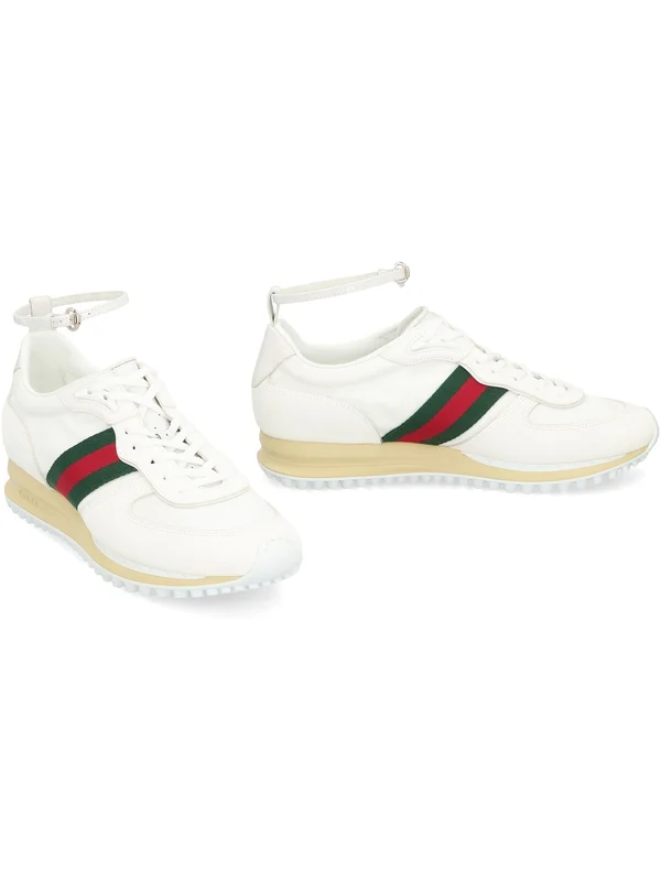 Gucci White Low Top Sneakers - Image 3