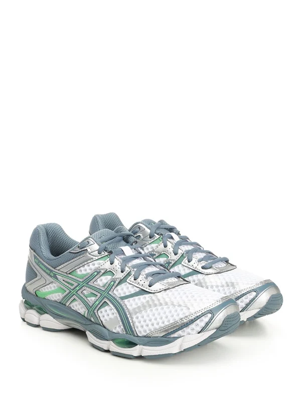 Asics White Blue Low Top Sneakers - Image 2