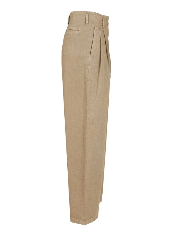 Golden Goose Beige Cotton Pants - Image 3