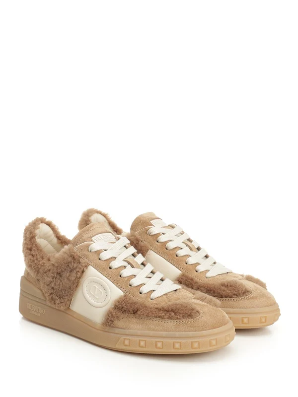 Valentino Beige Low Top Sneakers - Image 2