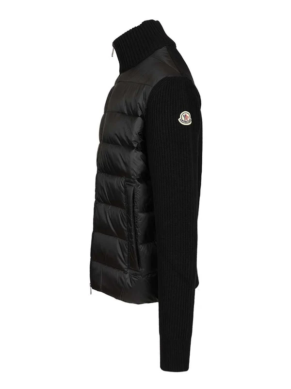 Moncler Black Padded Cardigan - Image 3
