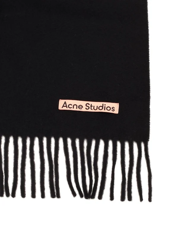 Acne Studios Black Wool Mufflers - Image 2