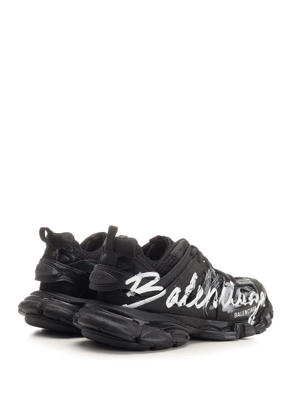 Balenciaga Black Low Top Sneakers - Image 3
