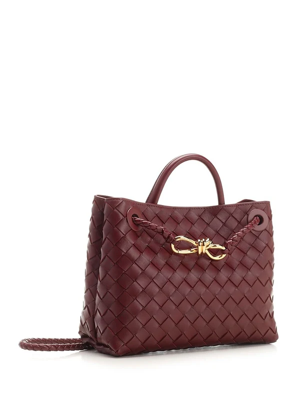 Bottega Veneta Andiamo Small Burgundy Tote Bags - Image 2
