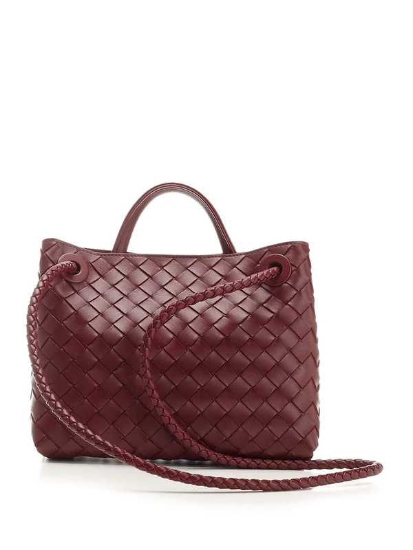 Bottega Veneta Andiamo Small Burgundy Tote Bags - Image 3