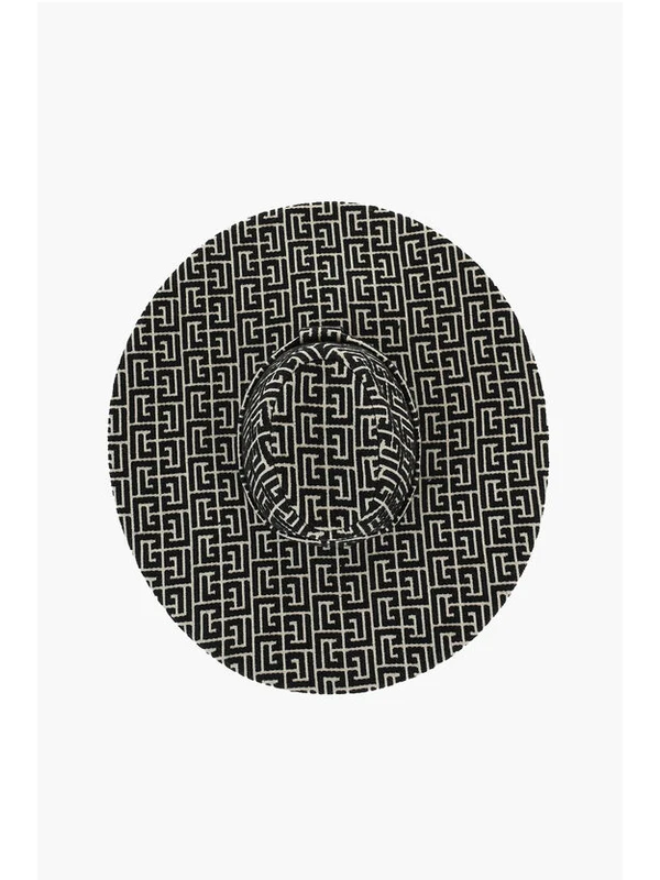 Balmain Black Beige Fedora - Image 4