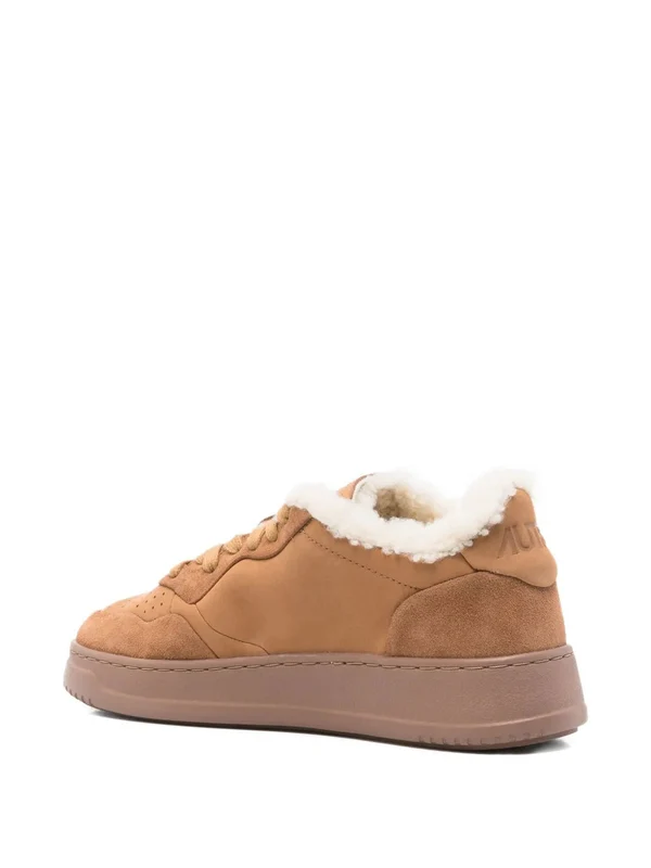Autry Beige Low Top Sneakers - Image 3