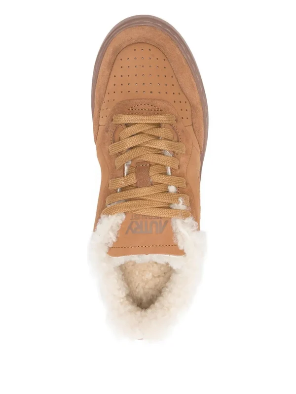 Autry Beige Low Top Sneakers - Image 4