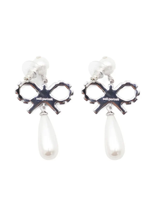 Self-Portrait Silver Earrings - Image 2