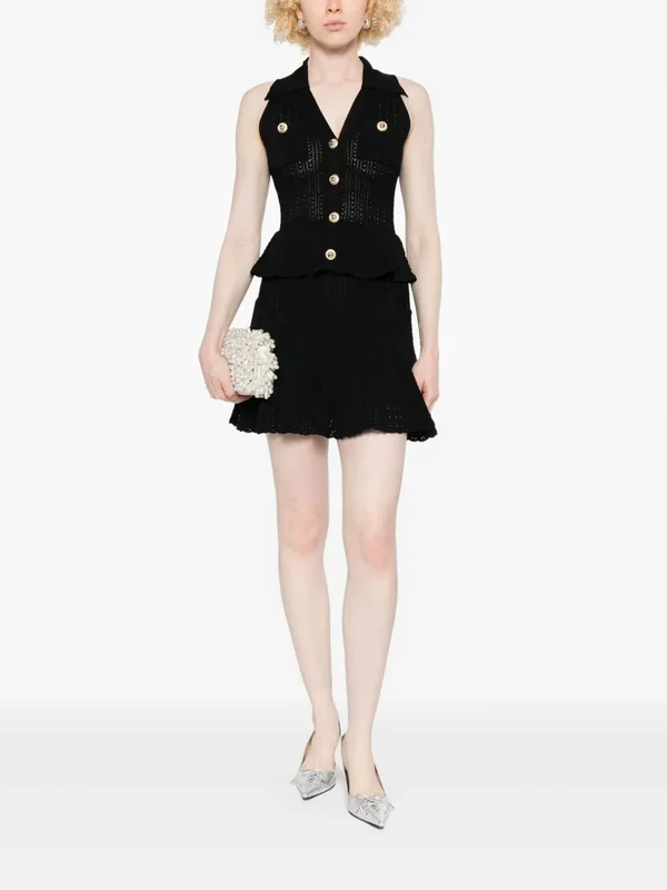 Self-Portrait Black Mini Dress - Image 2