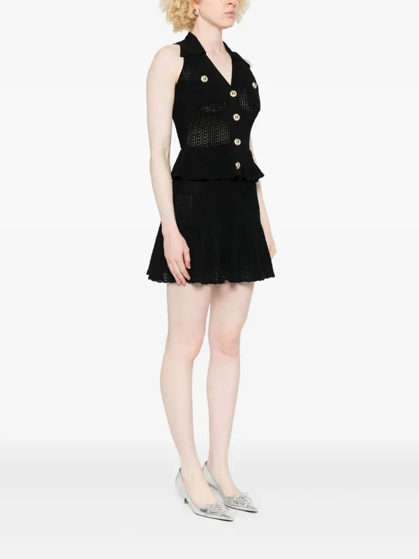 Self-Portrait Black Mini Dress - Image 3