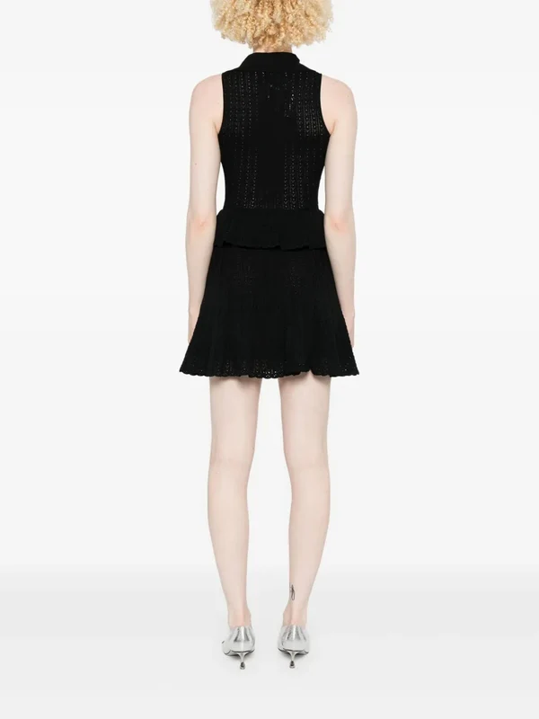 Self-Portrait Black Mini Dress - Image 4