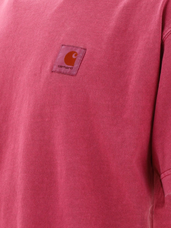 Carhartt WIP Nelson Red Short Sleeve T-shirt - Image 4