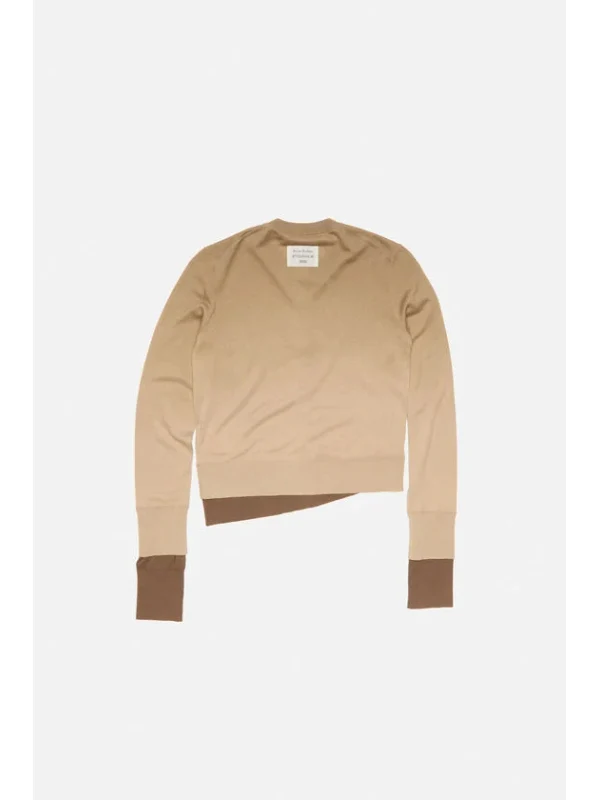 Acne Studios Layered Silk Beige Cardigan - Image 2