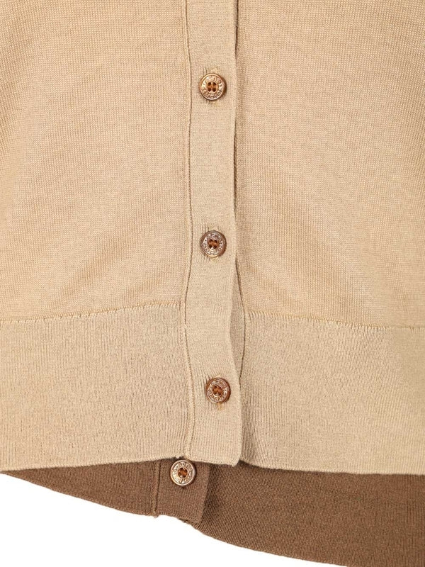 Acne Studios Layered Silk Beige Cardigan - Image 5