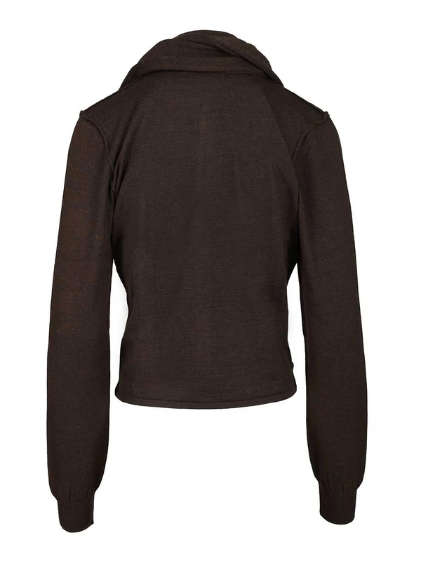 Lemaire Scarf Twisted Brown Cardigan - Image 2