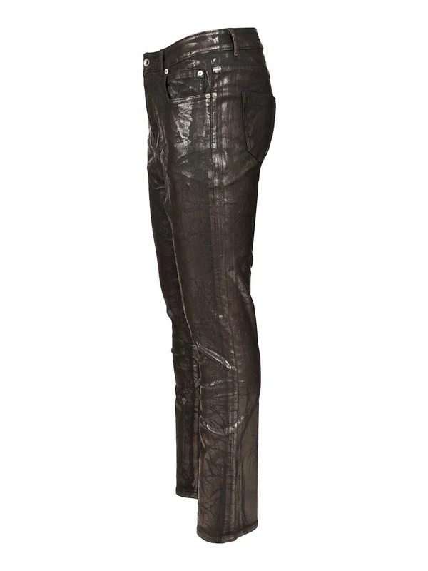 Rick Owens Drkshdw Brown Denim Pants - Image 3