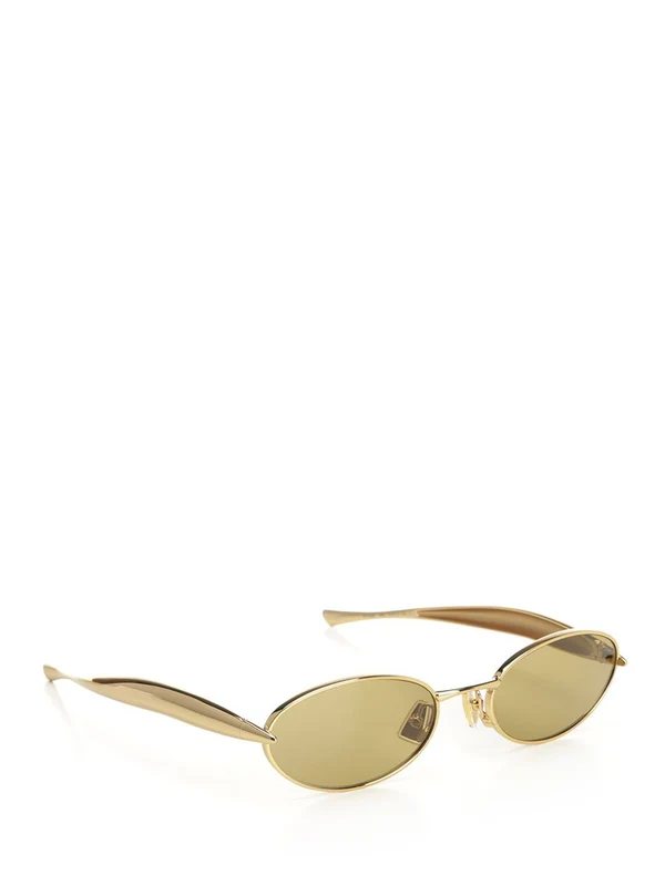 Bottega Veneta Gold Green Sunglasses - Image 2