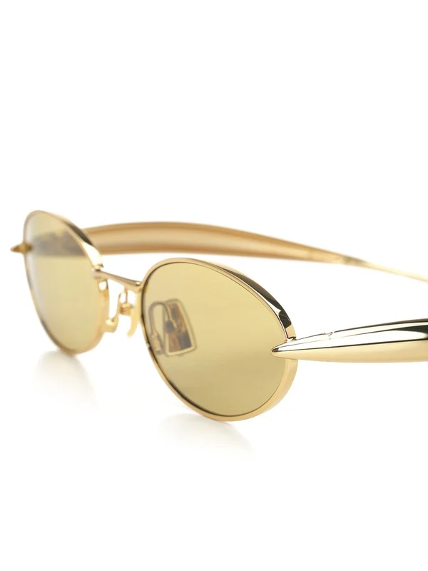 Bottega Veneta Gold Green Sunglasses - Image 3