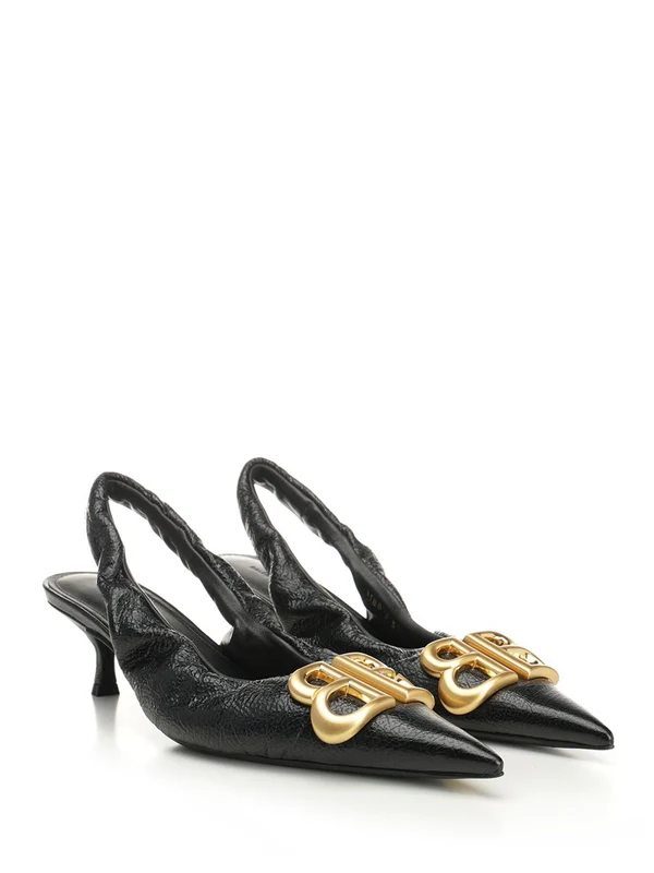 Balenciaga Black Slingback Heels - Image 2