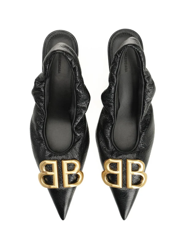 Balenciaga Black Slingback Heels - Image 5