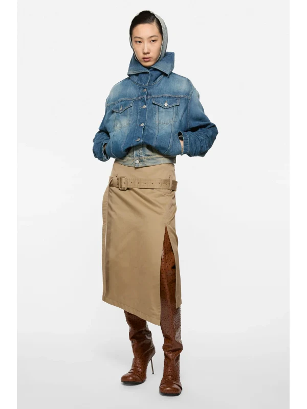 Acne Studios Crinkled Blue Denim Jacket - Image 2
