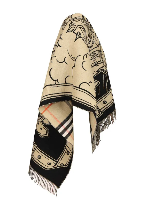 Burberry Beige Wool Mufflers - Image 3