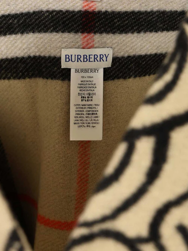 Burberry Beige Wool Mufflers - Image 4
