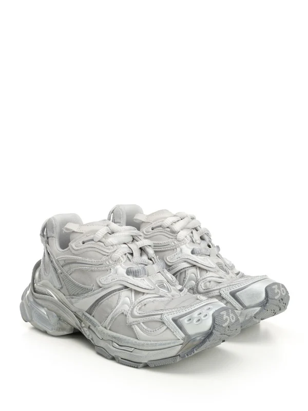 Balenciaga Grey Low Top Sneakers - Image 2