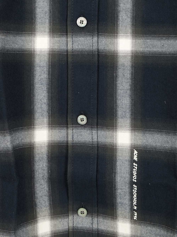 Acne Studios Blue Checked Shirts - Image 4