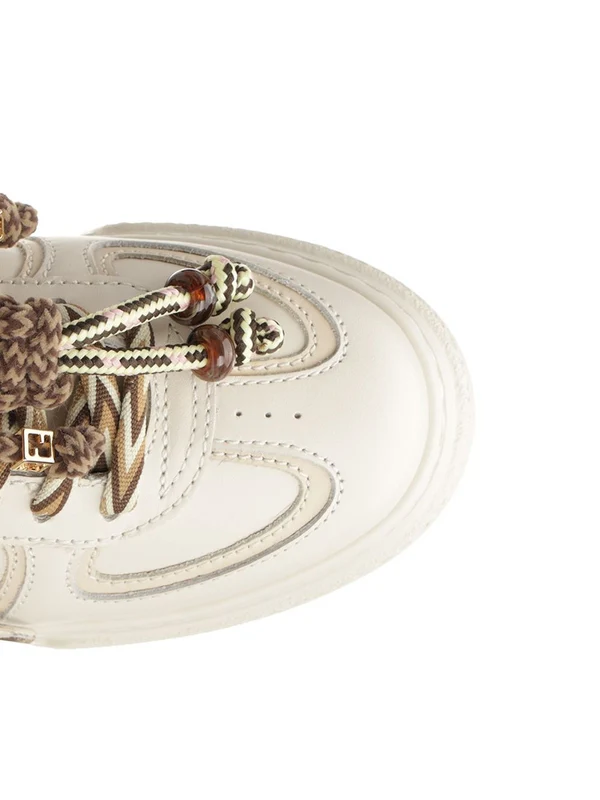 Fendi White Low Top Sneakers - Image 4